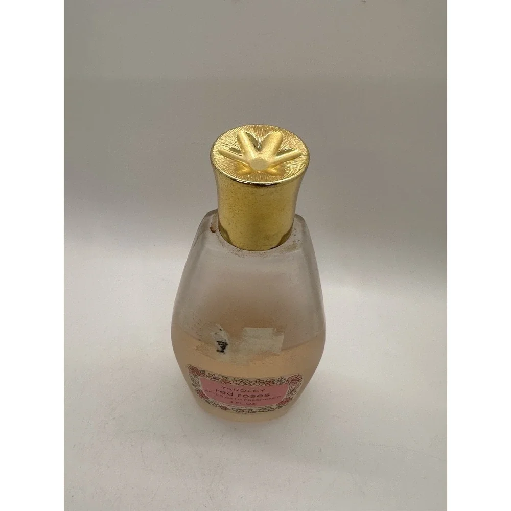 Vintage Yardley Red Roses After Bath Freshener 4oz Glass Bottle Gold‎ Cap